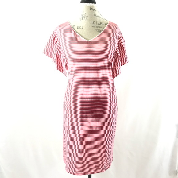 Vineyard Vines Dresses & Skirts - Vineyard Vines Stripe Knit Ruffle Sleeve Dress NWT